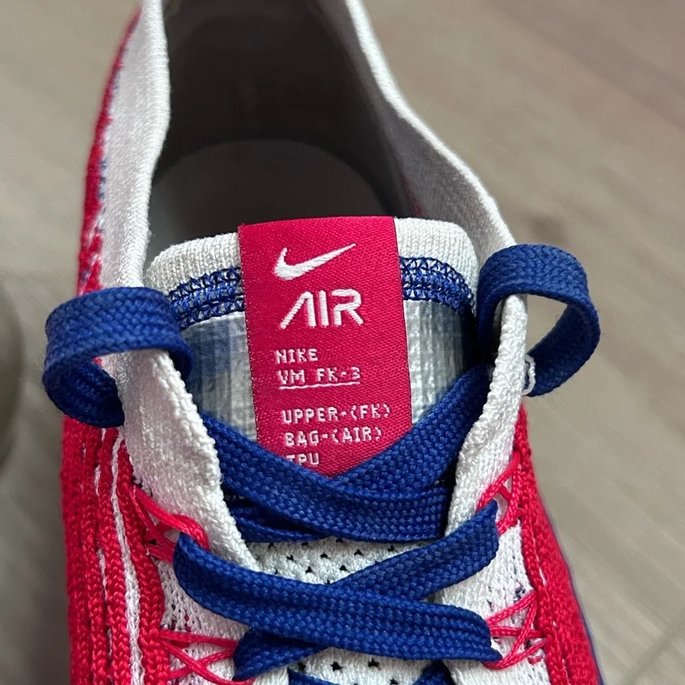Nike Air Vapormax Flyknit 3 USA Red White Blue Mens Size 9 Rare CW5585-100 - Picture 7 of 12